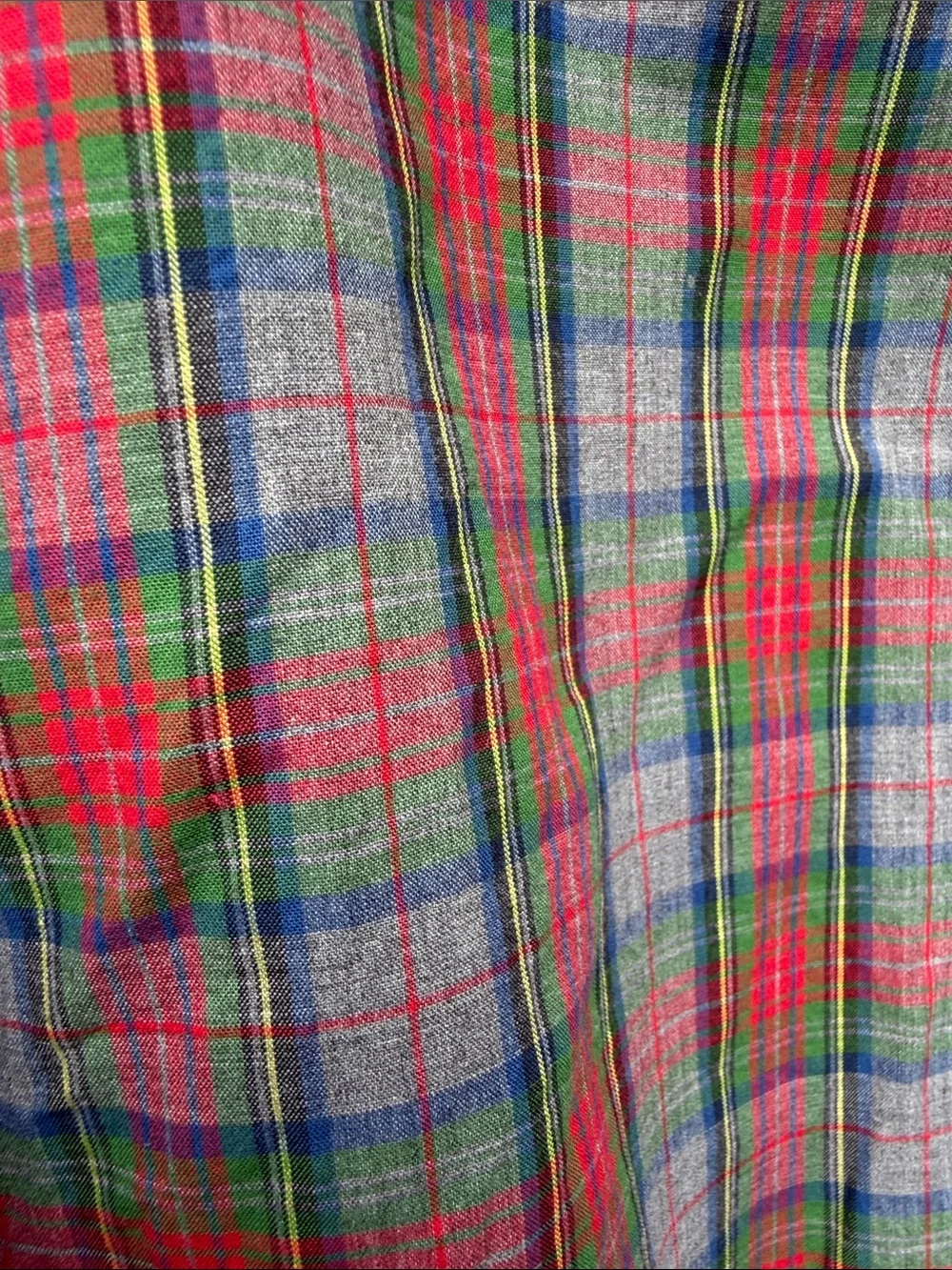 J. Crew Red-Green- Gray- Blue Plaid Button-Down Shirt